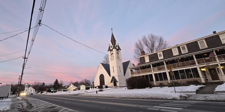Presbyterian Church Winter Sunset photo courtesy of Crystal O'Brien Presbyterian Church