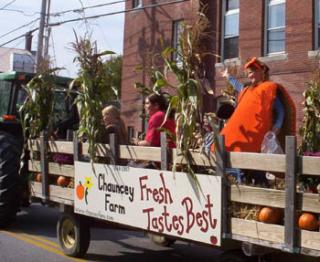 people dressed up in costumes in the back of a truck