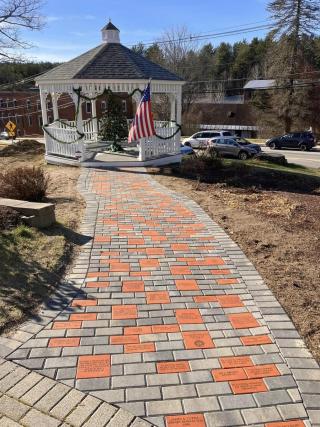 Brick path from Library to Gazebo