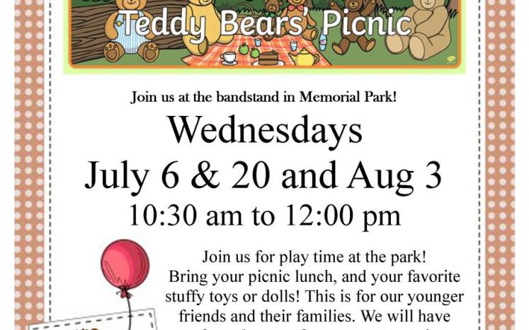 Teddy bear picnic at Memorial Park