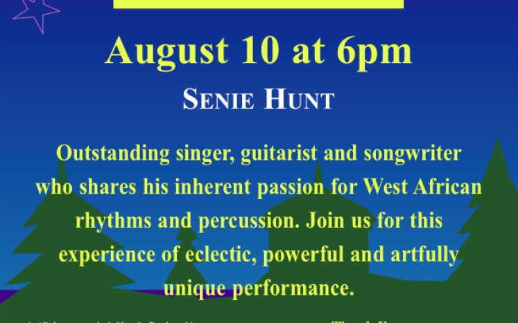 Senie Hunt at Antrim in the Evening 6 pm August 10