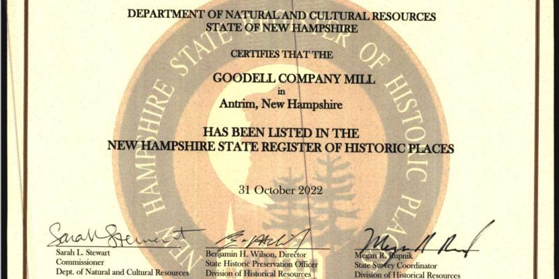 New Hampshire State Registration of Historical Places